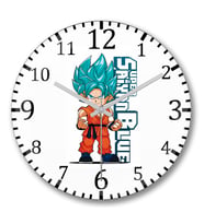 Super Saiyan Blue  Duvar Saati Bombeli Gercek Cam