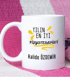 Yılın En İyi Fizyoterapisti Tasarımlı Fizyoterapiste Fizyoterapist Kupa Bardak
