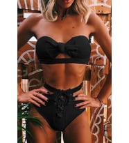 Angelsin Özel Tasarım Bikini Üstü (Siyah)