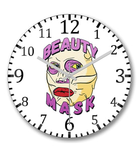 Alyssa Edwards Beauty Mask Duvar Saati Bombeli Gercek Cam