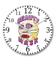 Alyssa Edwards Beauty Mask Duvar Saati Bombeli Gercek Cam