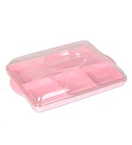 Kapaklı Kahvaltı Tabağı Tek Kişilik, Lüks Kahvaltılık Seti (Pembe)