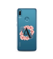 Pembe Çiçekli Harf Tasarım Süper Şeffaf Silikon Telefon Kılıfı Huawei Mate 10 Pr