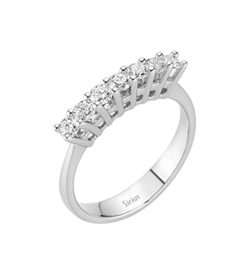 Sirius E Renk 0,65 Karat Pırlanta 7 Taş Yüzük 0704R0209