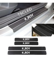 Peugeot 301 Karbon Kapı Eşiği Koruma Sticker Yapıştırma (4 Adet)