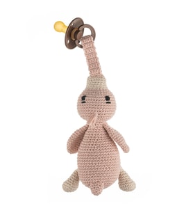 Cuddly Amigurumi Ördek Emzik Askılı Uyku Arkadaşım-Pudra