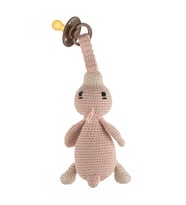Cuddly Amigurumi Ördek Emzik Askılı Uyku Arkadaşım-Pudra