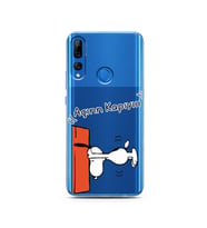 Snoopy Tasarımlı Süper Şeffaf Silikon Telefon Kılıfı Huawei Y9 Prime 2019