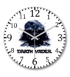 Darth Vader Duvar Saati Bombeli Gercek Cam