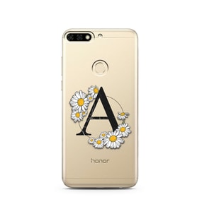 Papatya Harf Tasarım Süper Şeffaf Silikon Telefon Kılıfı Huawei Honor 7c-Y7 (201