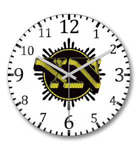 Xv Logo Duvar Saati Bombeli Gercek Cam