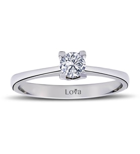 Lova D Renk 0,27 Karat Pırlanta Tektaş Yüzük - 1020099