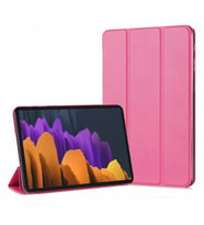 Microsonic Samsung Galaxy Tab S7 Plus T970 Kılıf Slim Translucent Back Smart Cover Pembe