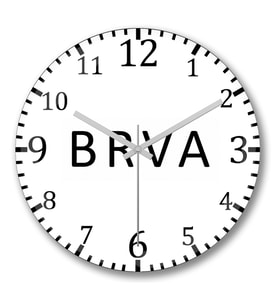 Brva Duvar Saati Bombeli Gercek Cam