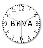 Brva Duvar Saati Bombeli Gercek Cam