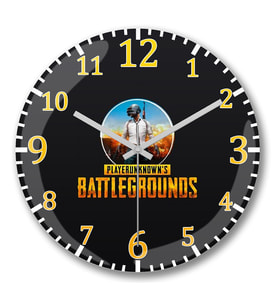 Battlegrounds Duvar Saati Bombeli Gercek Cam