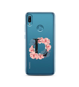 Pembe Çiçekli Harf Tasarım Süper Şeffaf Silikon Telefon Kılıfı Huawei P9 Lite 20