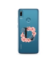Pembe Çiçekli Harf Tasarım Süper Şeffaf Silikon Telefon Kılıfı Huawei P9 Lite 20