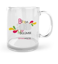 BK Gift Kişiye Özel Bu Yılda Hep Gülümse Cam Kupa Bardak