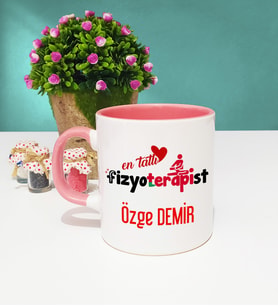 Mesajlı Fizyoterapist Kupa Bardak Pembe