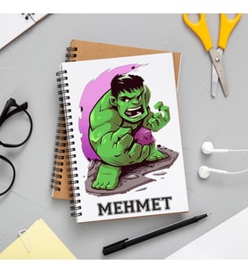 Marvel Hulk Defteri Kişiye Özel