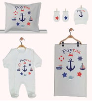 Pia Baby Gl 1936-02 İsme Özel Beşli Tulum Set