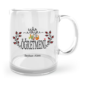 BK Gift Kişiye Özel Yılın En İyi Öğretmeni Cam Kupa Bardak  2