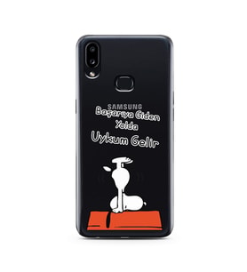 Snoopy Tasarımlı Süper Şeffaf Silikon Telefon Kılıfı Samsung A10s