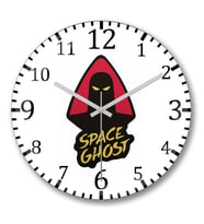Space Ghost Hanna Barbera Duvar Saati Bombeli Gercek Cam