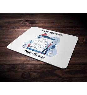 Kişiye Özel Göz Doktoru Tasarımlı Mouse Pad (Renksiz)