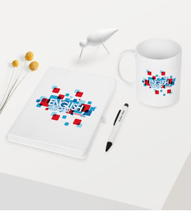 BK Gift Kişiye Özel İngilizce Öğretmeni Temalı Beyaz Defter Kalem Kupa Seti - 3