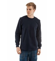 Sweat t-shırt Bisiklet Yaka Kışlık Uzun Kol (Lacivert)