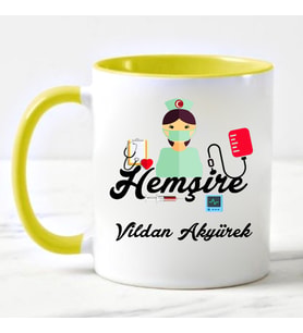 Hemşire Kupa Bardağı Sarı