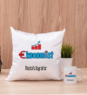 Ekonomist Kare Yastık ve Beyaz Kupa Bardak