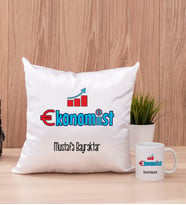 Ekonomist Kare Yastık ve Beyaz Kupa Bardak