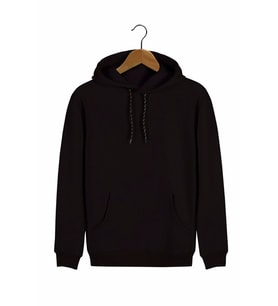 Erkek Kapüşonlu Uzun Kollu Kanguru Cepli Sweatshirt 9Y-5200178-002 Siyah