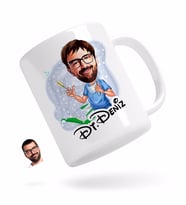 BK Gift Kişiye Özel Erkek Diş Hekimi Karikatürlü Beyaz Kupa Bardak-4