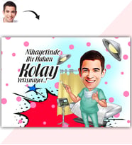 BK Gift Kişiye Özel Bay Cerrah Karikatür Baskılı Yaş Pasta İçin Yenilebilir Şekerli Kağıt  1(Sadece Kağıt)