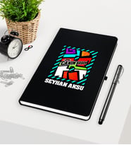 BK Gift Kişiye Özel Canım Babam Siyah Defter Kalem Seti-3
