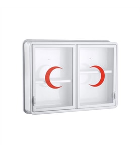 Ecza Dolabı+İlkyardım içeriği Pratik Açılır Kapanır Kapaklı 45cmx35cmx10cm 156
