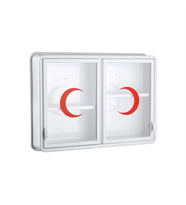 Ecza Dolabı+İlkyardım içeriği Pratik Açılır Kapanır Kapaklı 45cmx35cmx10cm 156