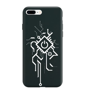 Iphone 8 Plus Çizgi Tasarımlı Siyah Lansman Telefon Kılıfı