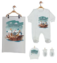 Pia Baby Gl 1947-03 İsme Özel Battaniyeli Tulum Set