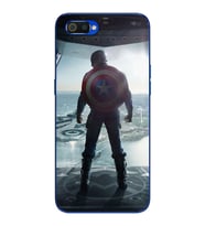 Kaptan Amerika Tasarım Süper Şeffaf Silikon Telefon Kılıfı Oppo Realmi C2