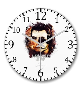 I`m Still Alive Duvar Saati Bombeli Gercek Cam