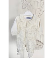 Dantelli Ekru Bebek Tulumu