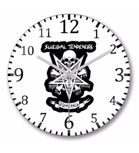 Suicidal Tendencies Possessedi Duvar Saati Bombeli Gercek Cam