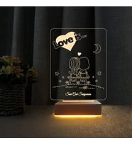 Sevgili Hediyesi Love Is Tasarım 3d Led Gece Lambası Aşk Lambası