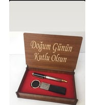 ATATÜRKLÜ ANAHTARLIK VE KALEM - KUTU YAZILI KUTU HEDİYE