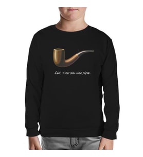 C'est ne pas Une Pipe Siyah Çocuk Sweatshirt
